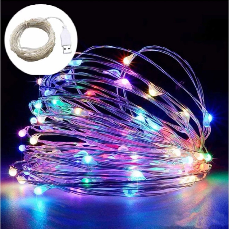 ریسه ال ای دی 10 متری مفتولی USB چند رنگ RGB و نچرال و سفید