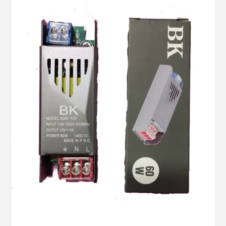منبع تغذیه سوییچینگ 12 ولت 60 وات اسلیم BK