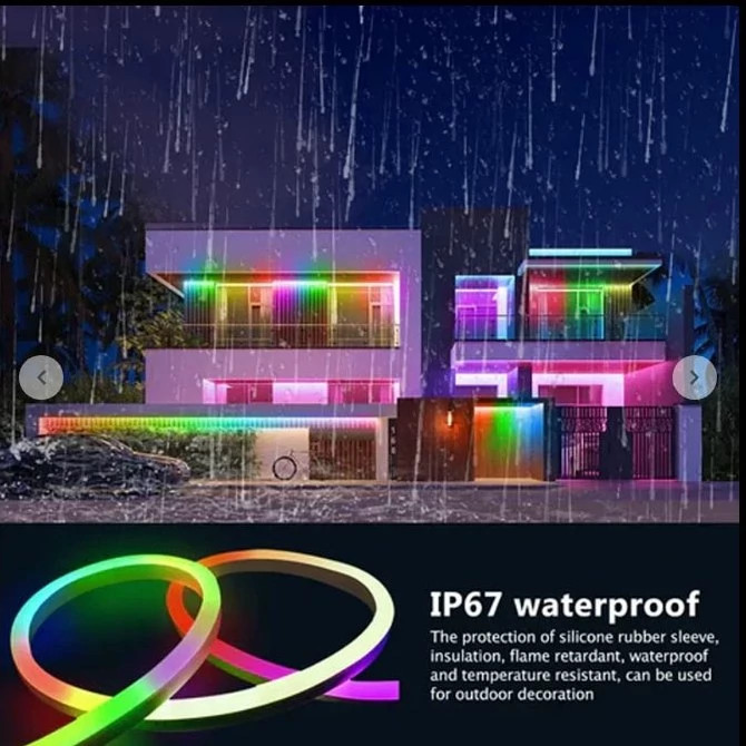 ریسه برنامه پذیر فولکالر ws2811 تراکم 60 ضد آب IP65