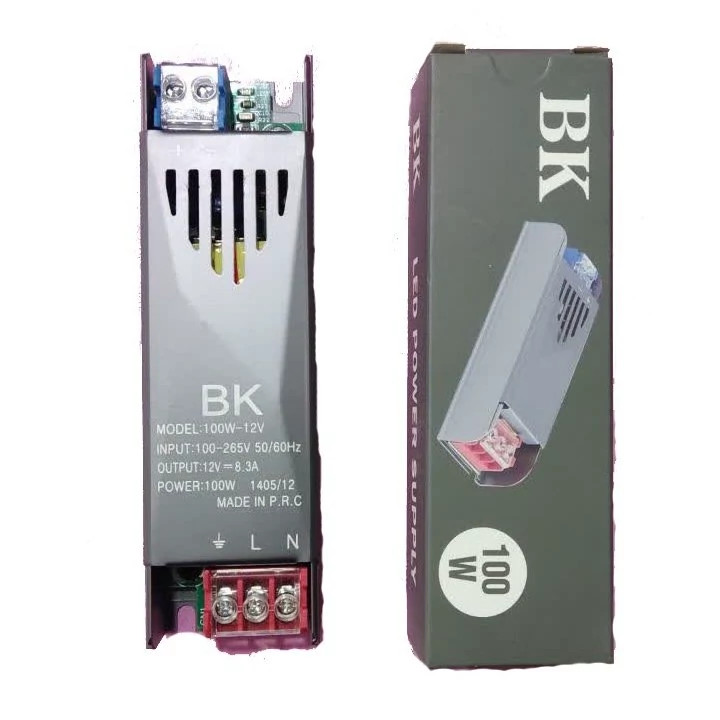 منبع تغذیه سوییچینگ 12 ولت 100 وات اسلیم BK