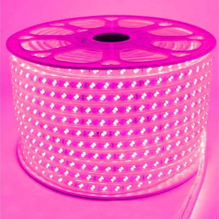 ریسه شلنگی LED دو لاین 5730 تراکم 120 رنگ صورتی