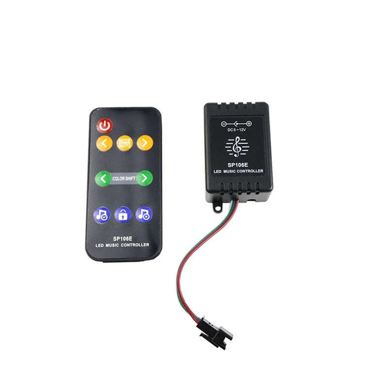کنترلر RGB LED آدرس پذیر و موزیکال SP106E (ریموتیRF)
