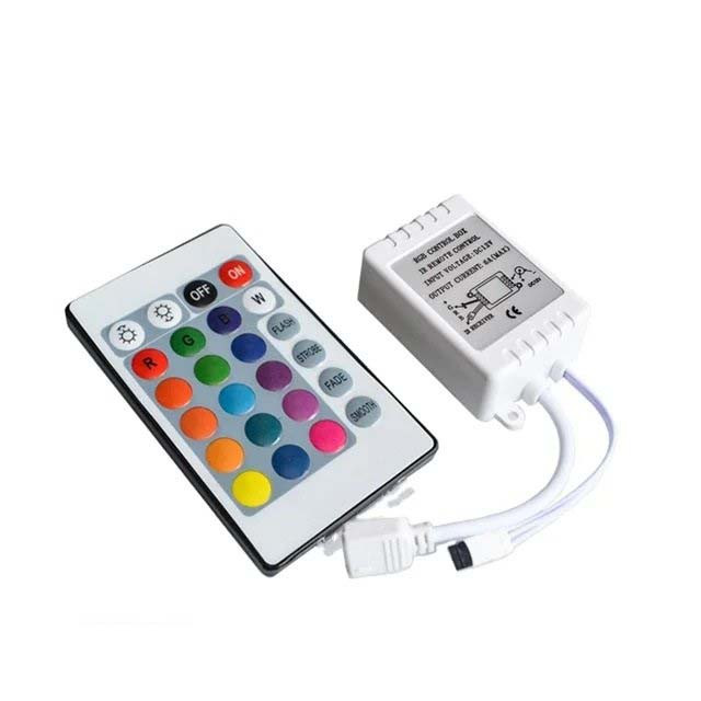 ریموت کنترل و درایور RGB مادون قرمز 24 کلید 6A