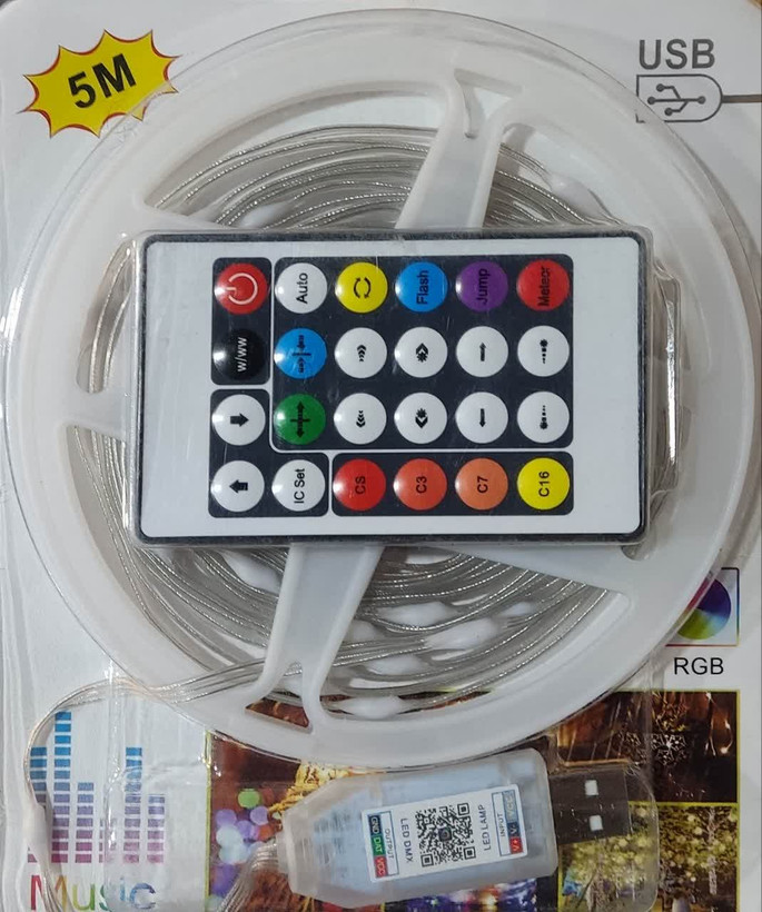 ریسه نواری سقف ابری 5rgb متری