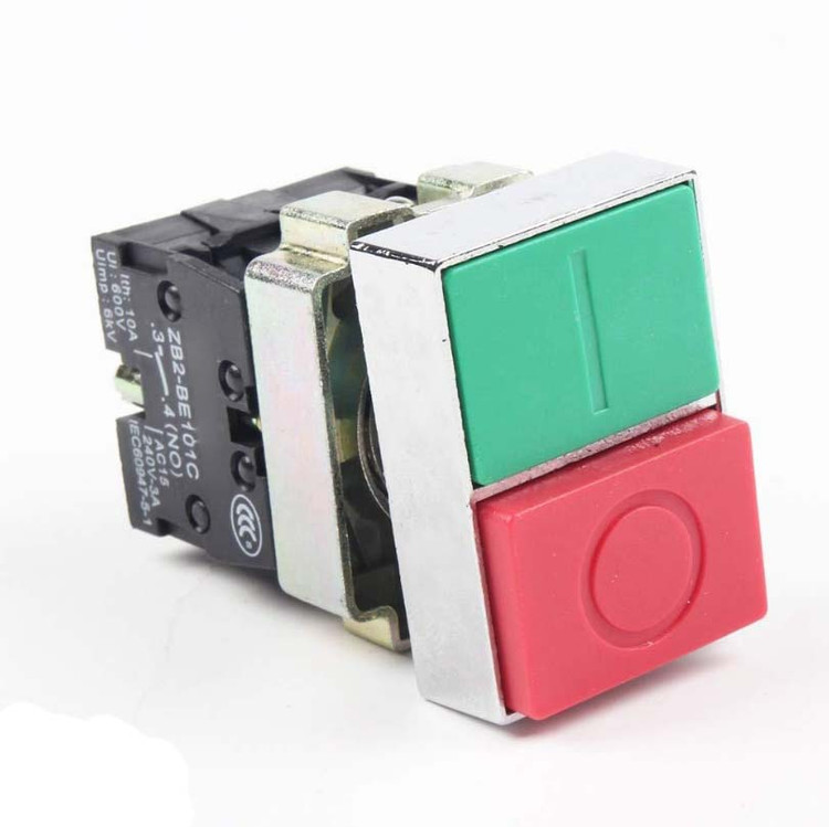 شستی دوبل استپ استارت فلزی چینی مدل XB2-BL8425