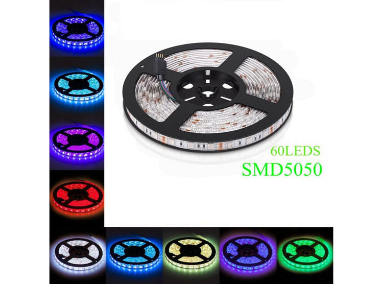 ریسه LED نواری آفتابی درشت 5050 60Pcs ضد آب (پشت چسبی)