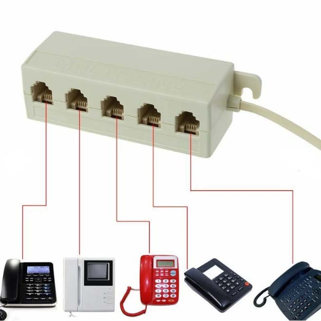 سوکت 1 به 5 تلفن کانکتور RJ11