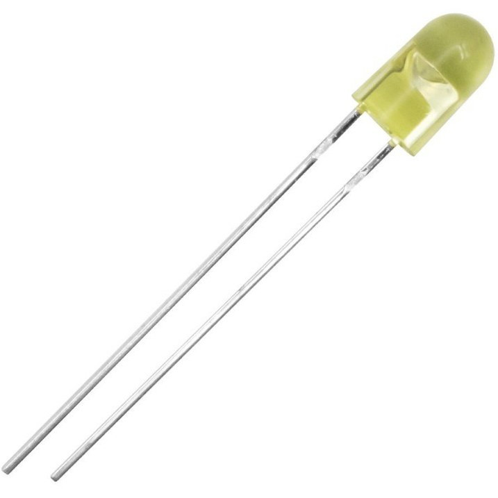 LED اوال 5mm زرد تابلو روانی بسته10 عددی